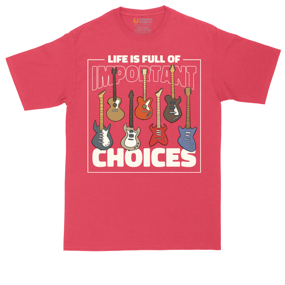 Life if Full of Important Choices Guitar Version | Mens Tall T-Shirt