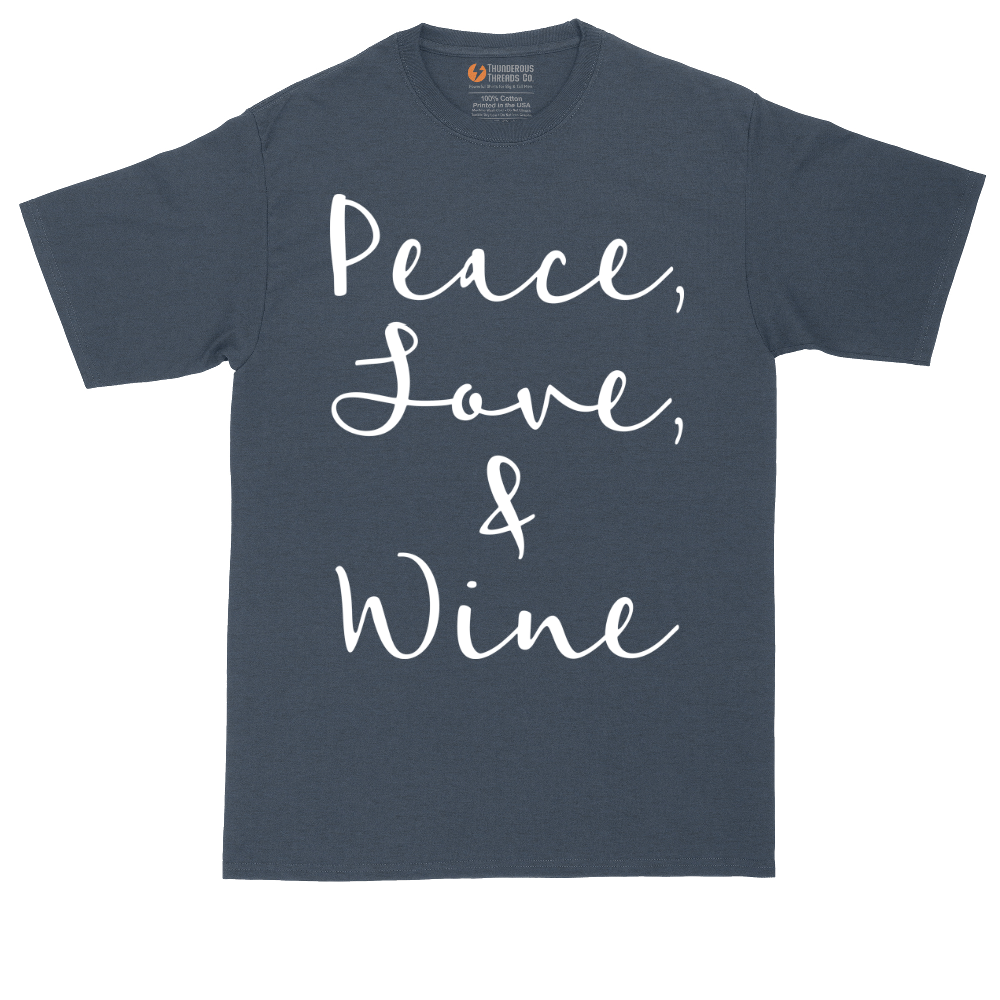 Peace Love and Wine | Mens Tall T-Shirt