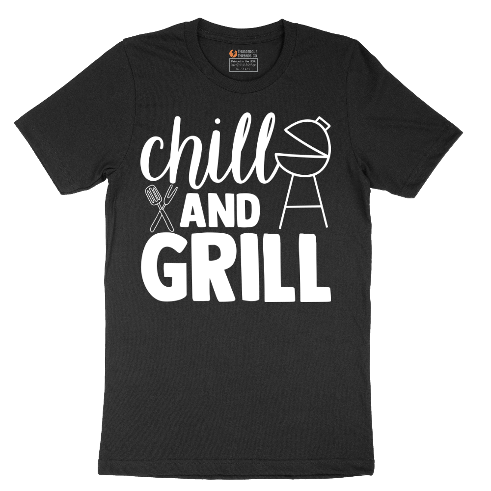 Chill and Grill - Mens T-Shirt - Sizes S - 6XL