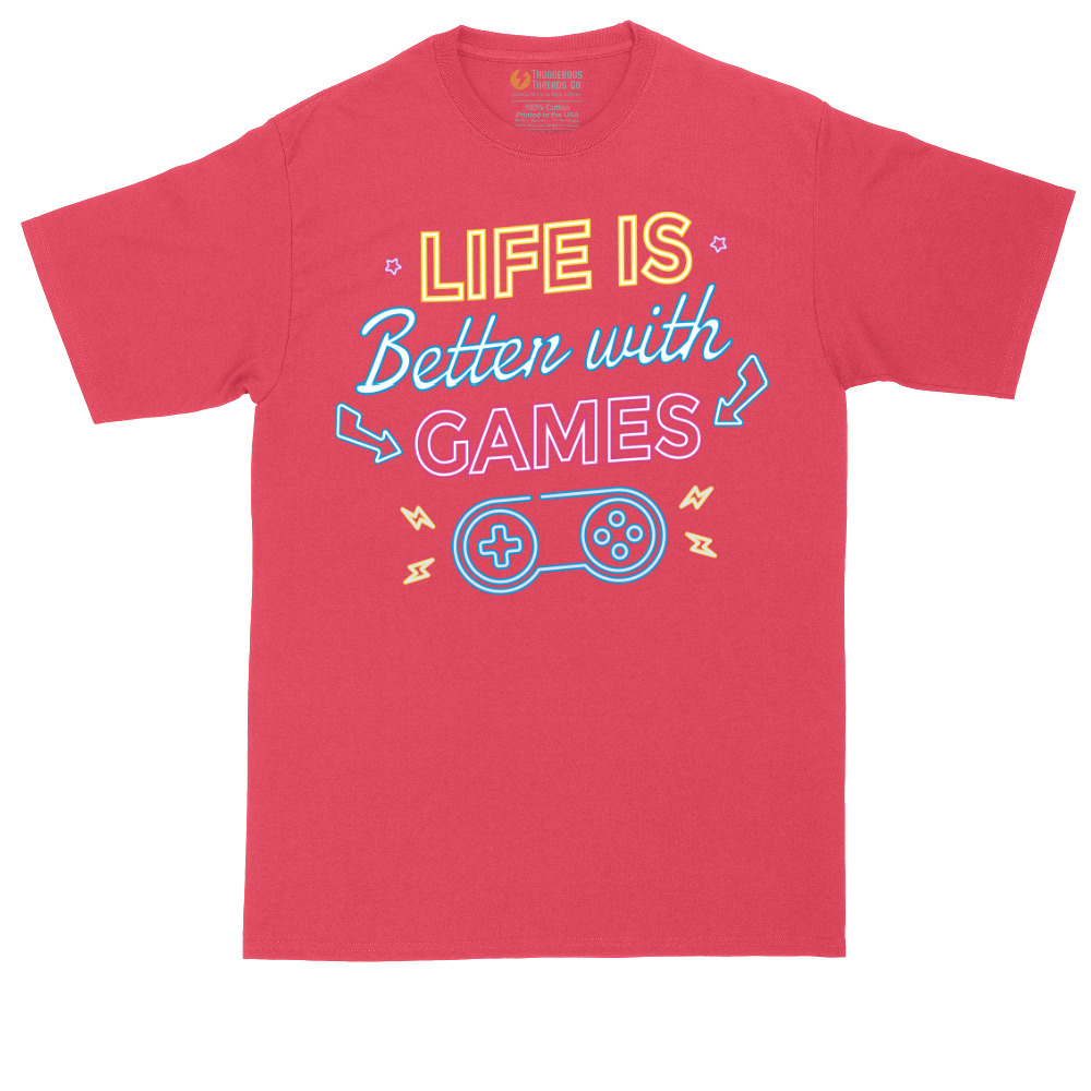 LIfe is Better with Games | Mens Tall T-Shirt