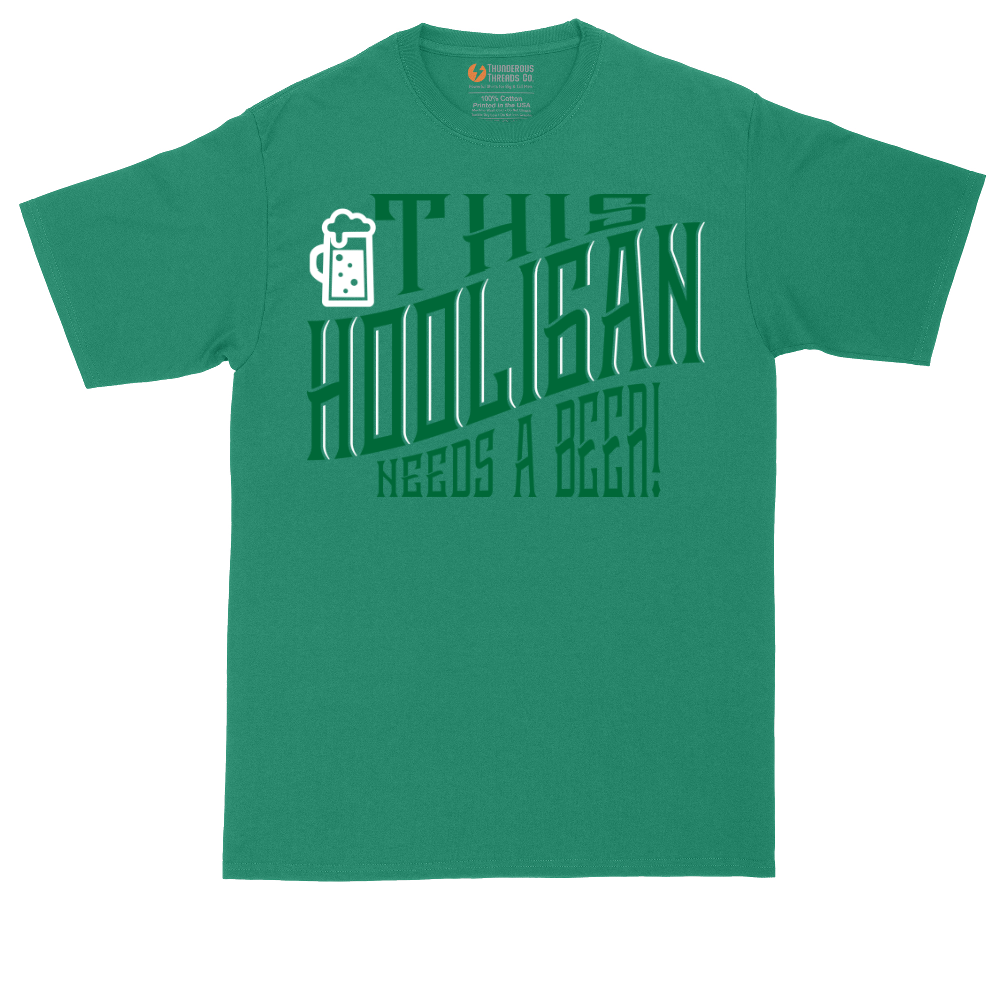 This Hooligan Needs a Beer | Mens Tall T-Shirt