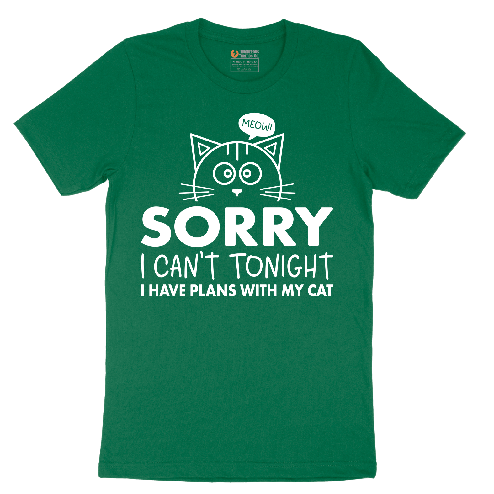 Sorry I Can't I Have Plans with My Cat - Mens T-Shirt - Sizes S - 6XL