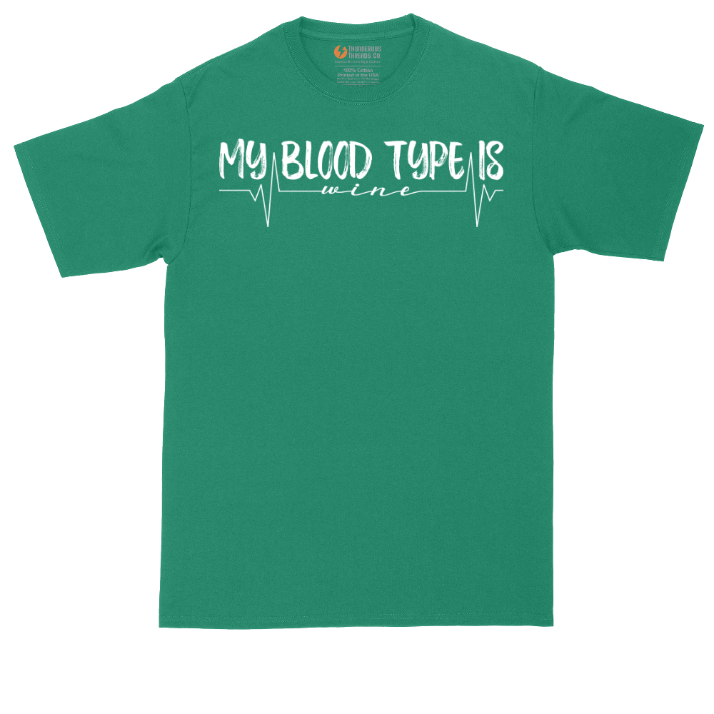My Blood Type Is Wine | Mens Tall T-Shirt