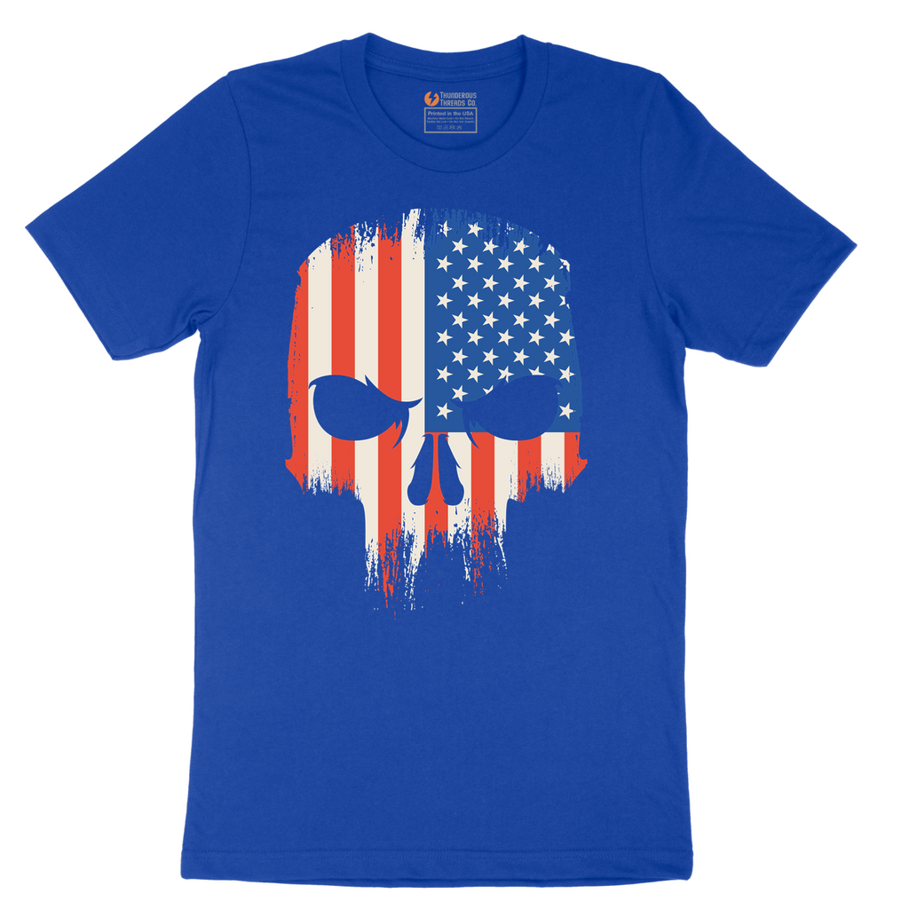 USA Skull - Mens T-Shirt - Sizes S - 6XL