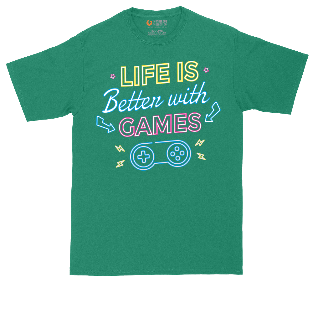 LIfe is Better with Games | Mens Tall T-Shirt