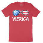 Flag Sun Glasses No Grunge - Mens T-Shirt - Sizes S - 6XL