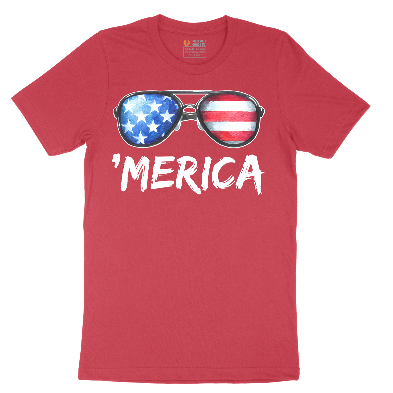 Flag Sun Glasses No Grunge - Mens T-Shirt - Sizes S - 6XL