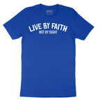 Live By Faith - Mens T-Shirt - Sizes S - 6XL