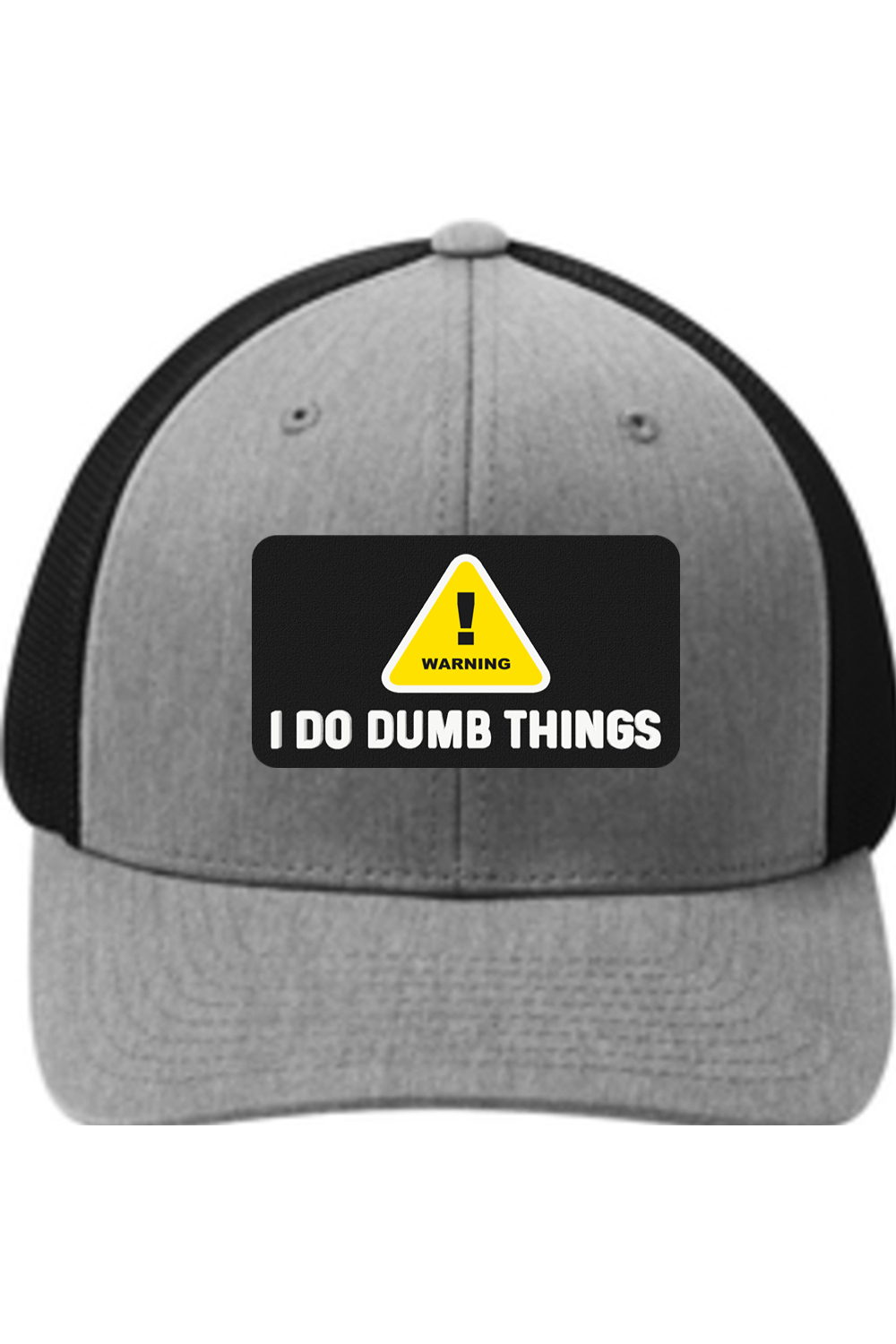 Warning I Do Dumb Things - 3D Patch Trucker Hat
