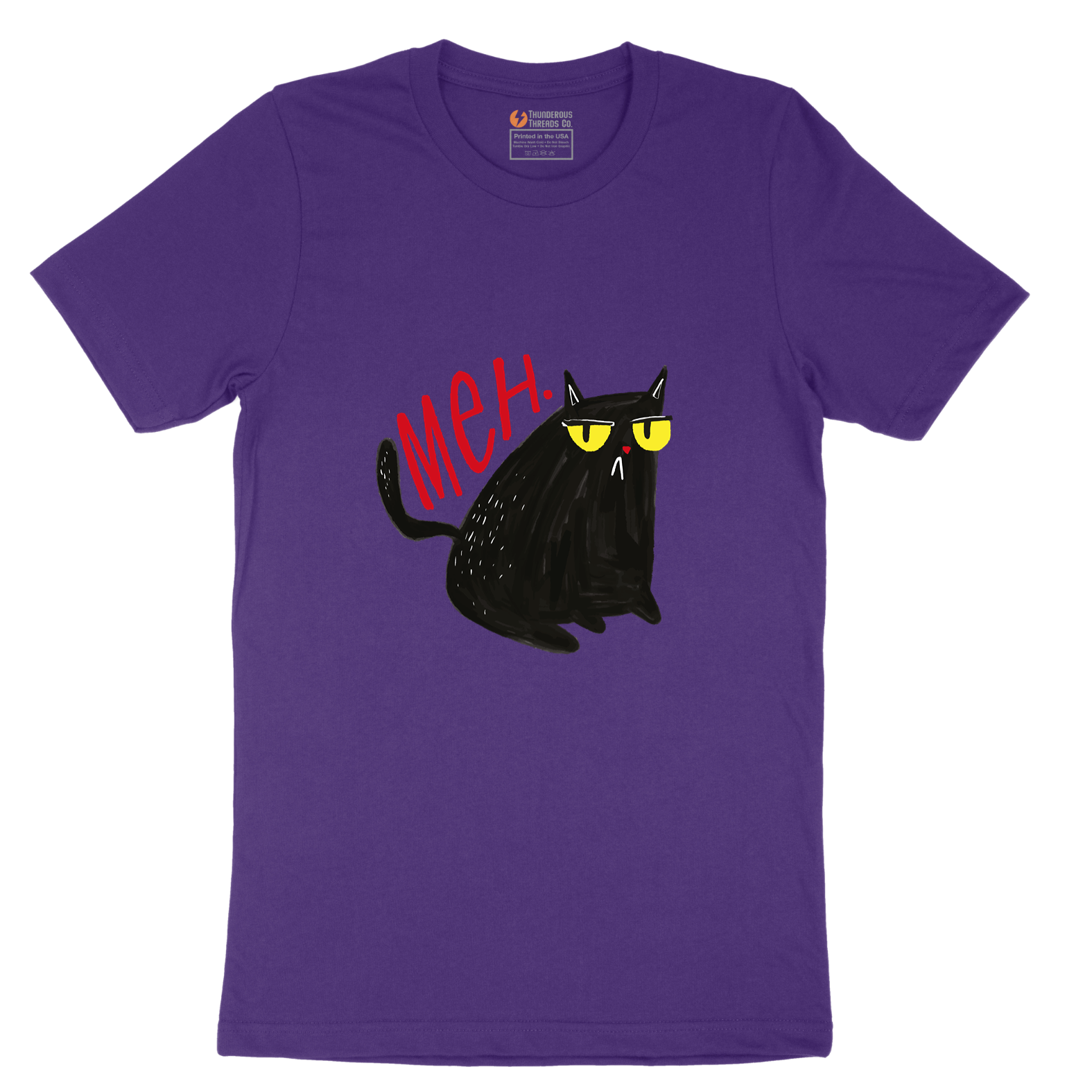 Meh Cat T-Shirt - Mens T-Shirt - Sizes S - 6XL