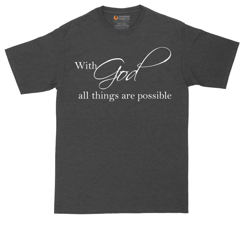 With God All Things are Possible | Mens Tall T-Shirt