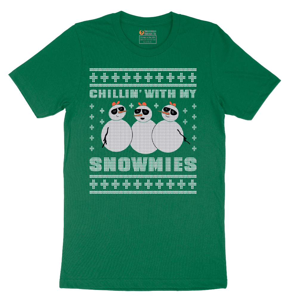 Chilling With My Snowmies_ Version 2 - Mens T-Shirt - Sizes S - 6XL