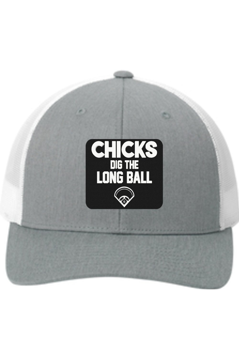 Chicks Dig the Long Ball - 3D Patch Trucker Hat