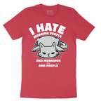 I Hate Morning People and Mornings and People Cat Shirt - Mens T-Shirt - Sizes S - 6XL