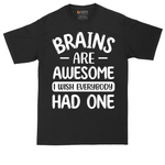 Brains are Awesome - Mens Tall T-Shirt (Sizes LT to 4XLT)