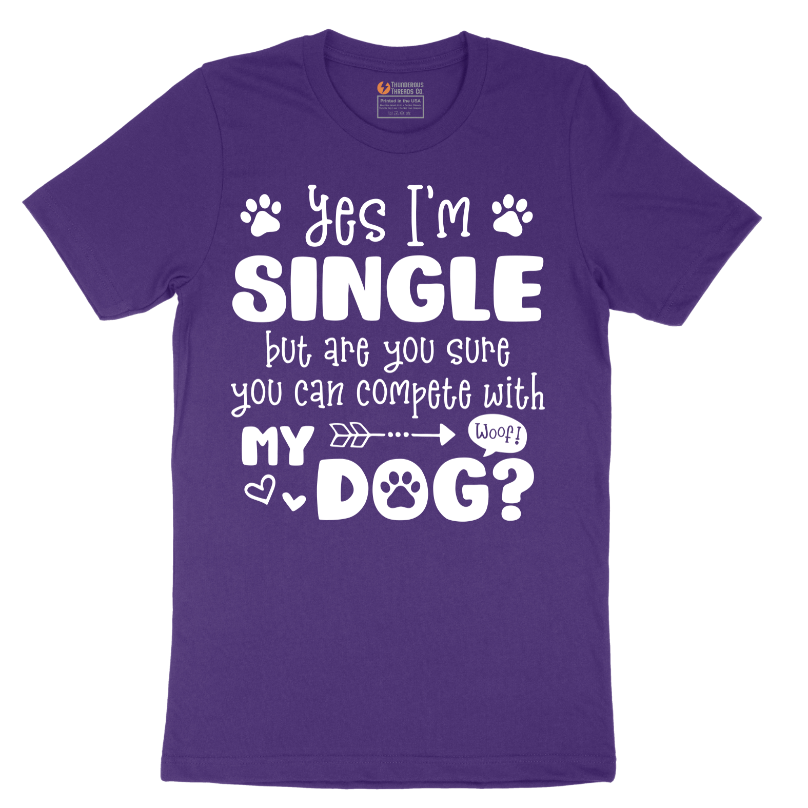 Yes I'm Single Dog - Mens T-Shirt - Sizes S - 6XL