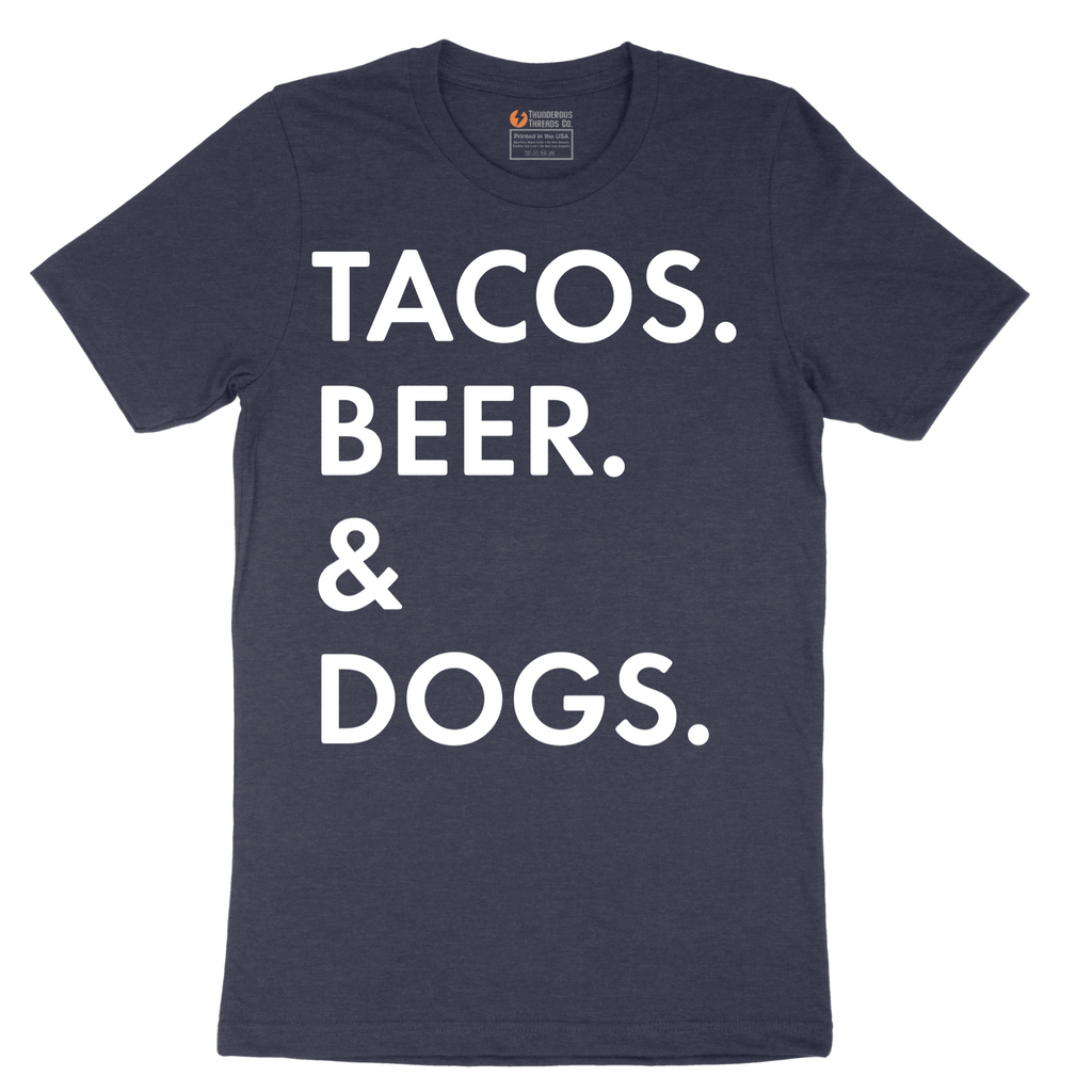 Tacos Beer Dogs - Mens T-Shirt - Sizes S - 6XL
