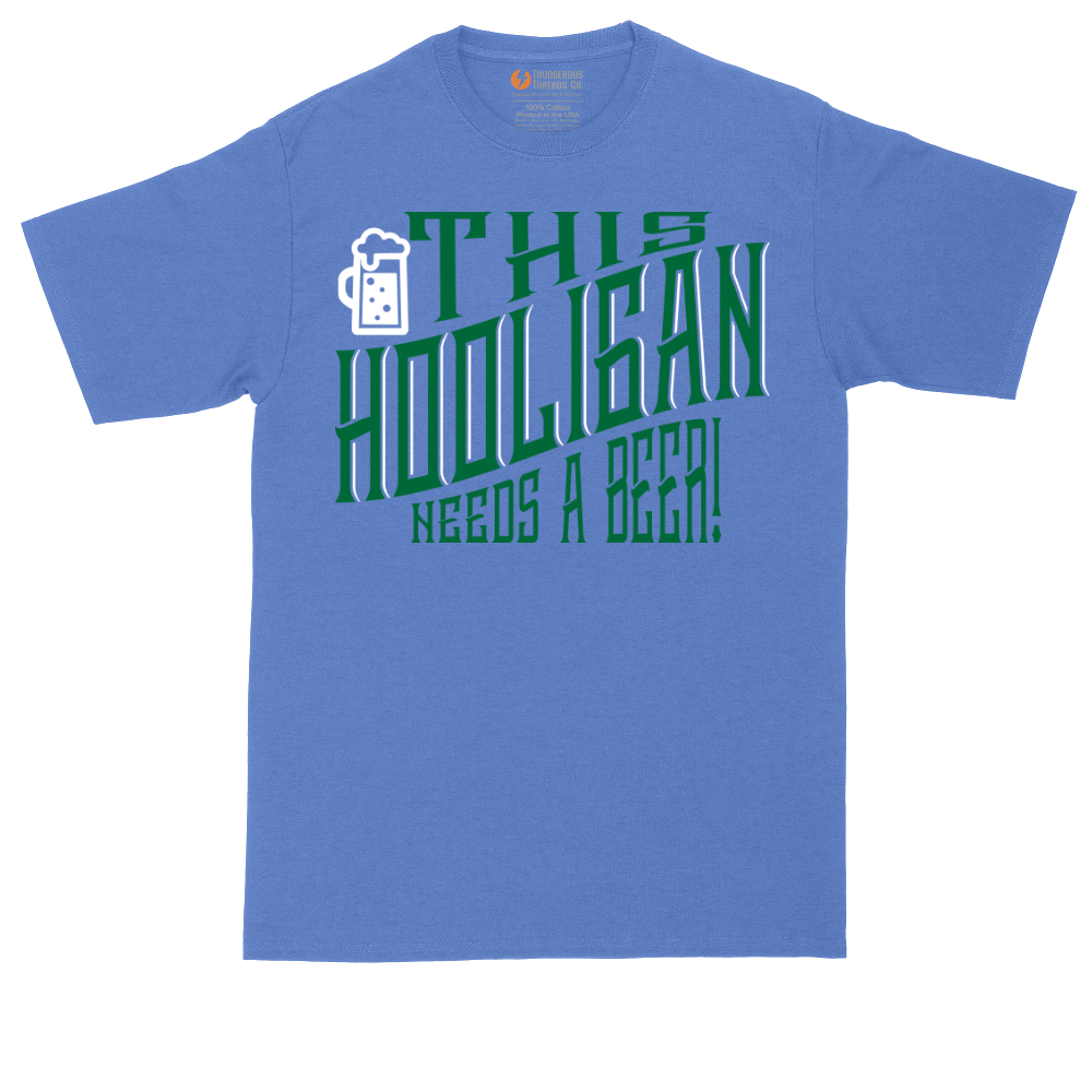 This Hooligan Needs a Beer | Mens Tall T-Shirt