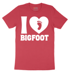 I Love Bigfoot - Mens T-Shirt - Sizes S - 6XL