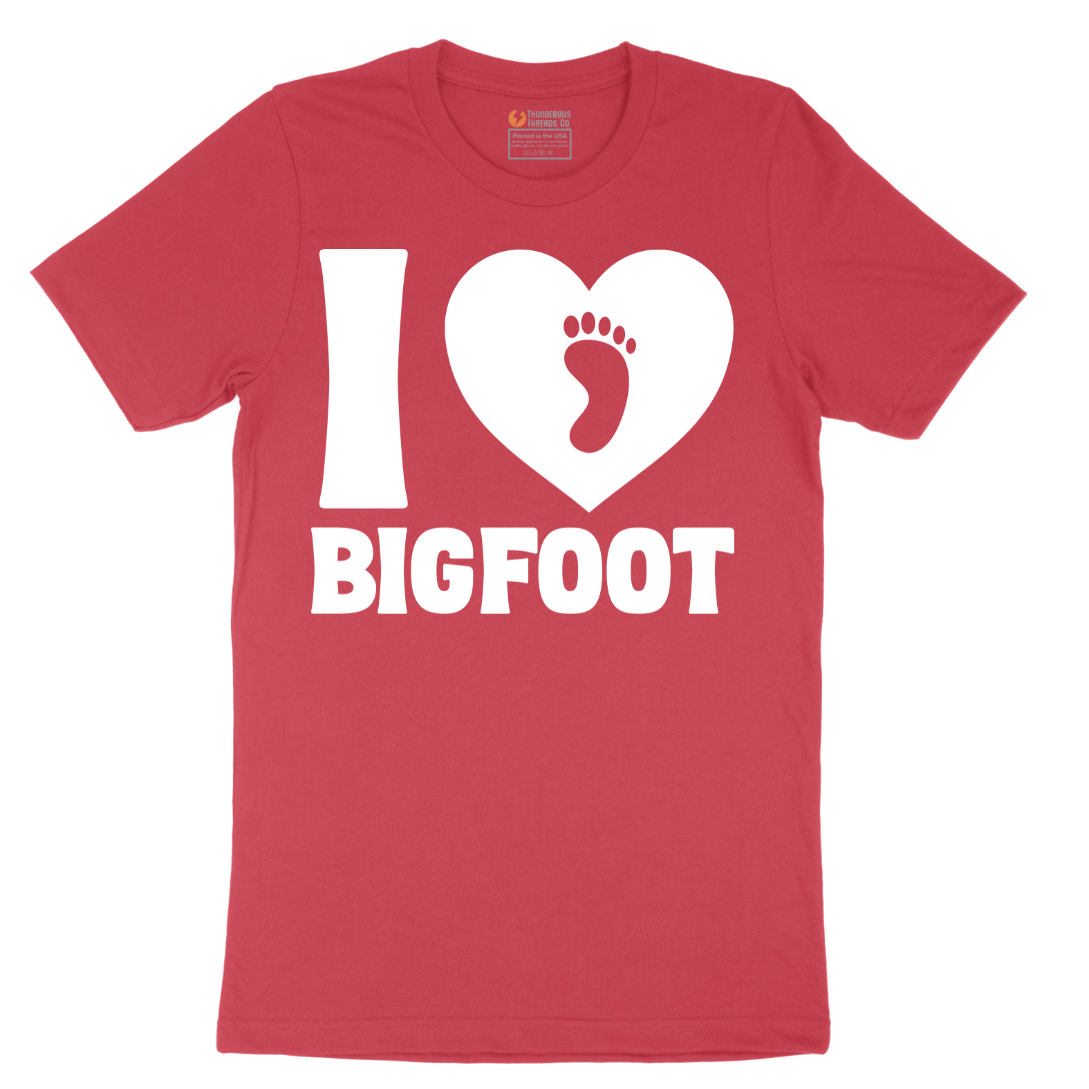 I Love Bigfoot - Mens T-Shirt - Sizes S - 6XL
