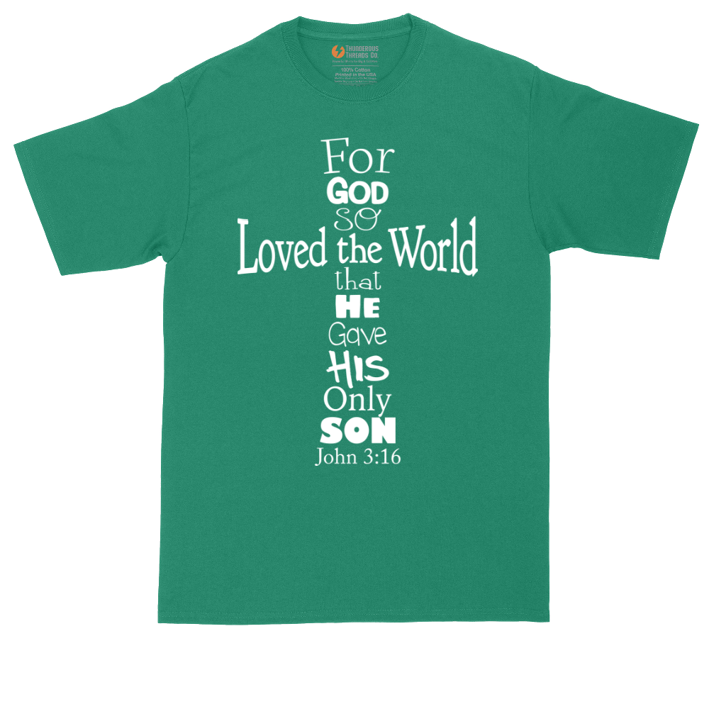 John 3:16 Cross | Mens Tall T-Shirt