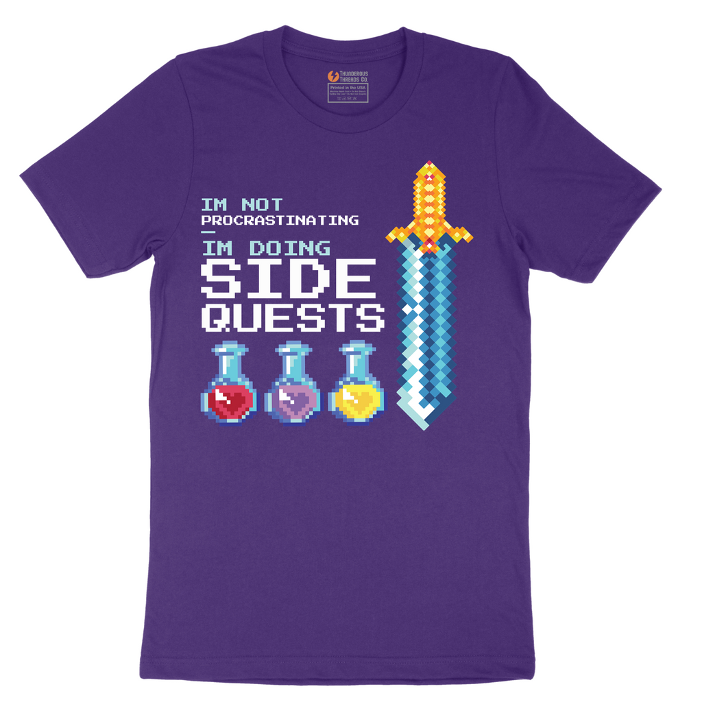 I'm Not Procrastinationg I'm Doing Side Quests - Mens T-Shirt - Sizes S - 6XL