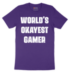 Worlds Okayest Gamer - Mens T-Shirt - Sizes S - 6XL