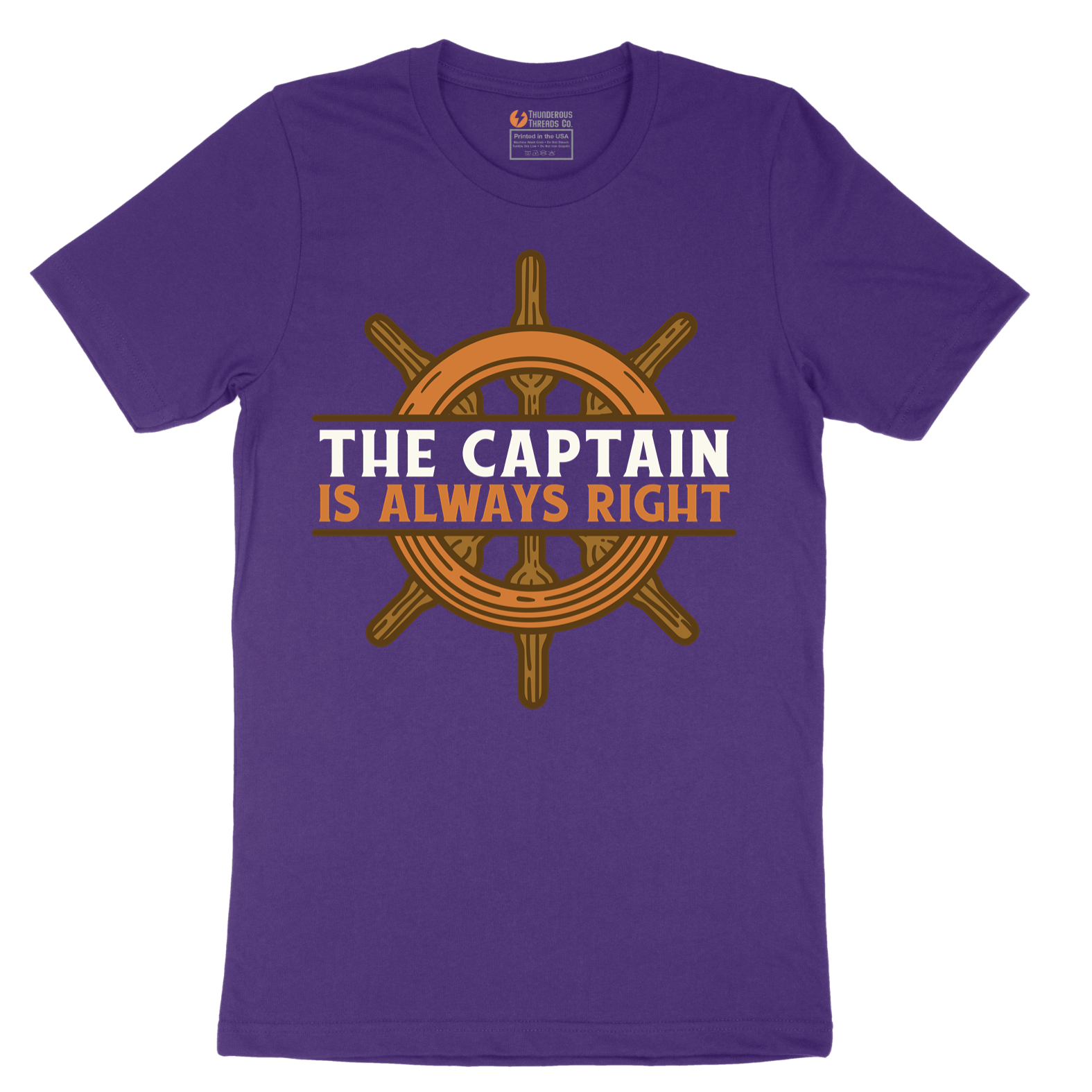 The Captain is Always Right - Mens T-Shirt - Sizes S - 6XL