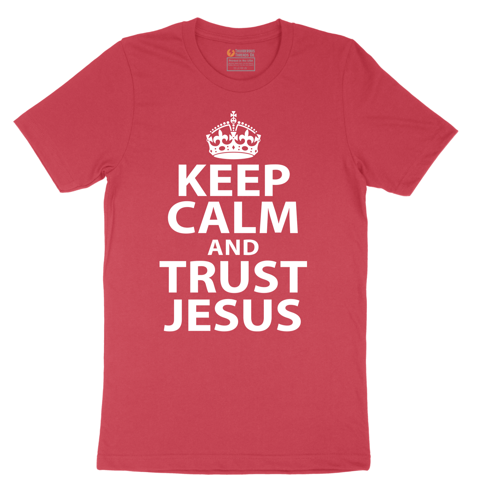 Keep Calm and Trust Jesus - Mens T-Shirt - Sizes S - 6XL