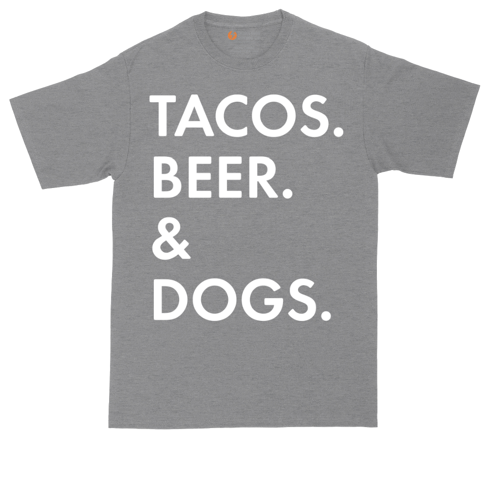 Tacos, Beer & Dogs | Mens Tall T-Shirt