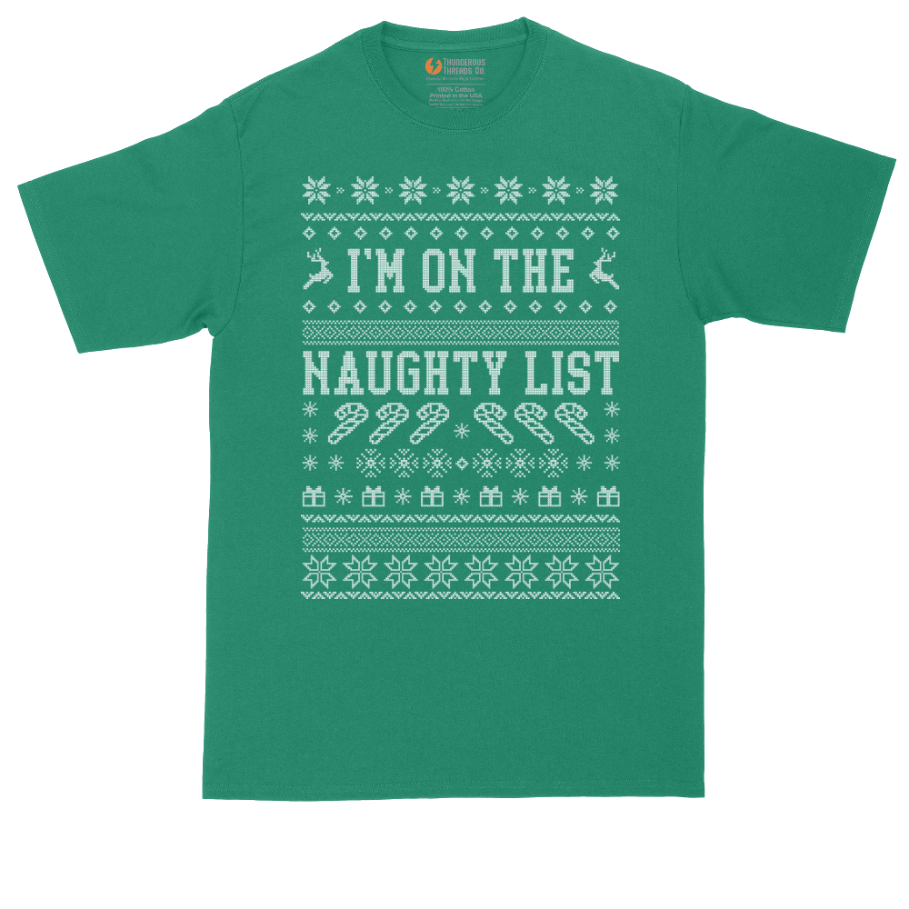 I'm on the Naughty List | Mens Tall T-Shirt