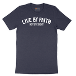 Live By Faith - Mens T-Shirt - Sizes S - 6XL