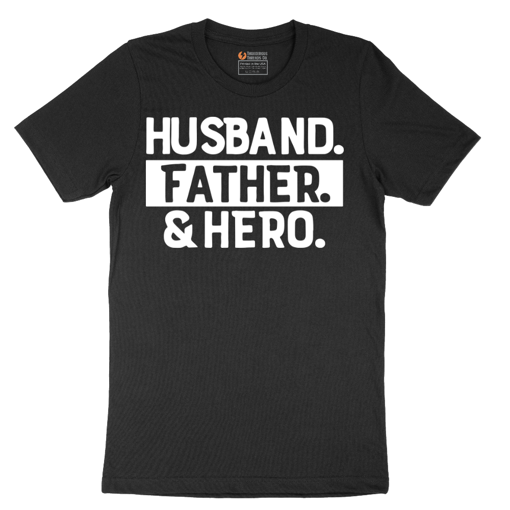 Husband Father Hero - Mens T-Shirt - Sizes S - 6XL