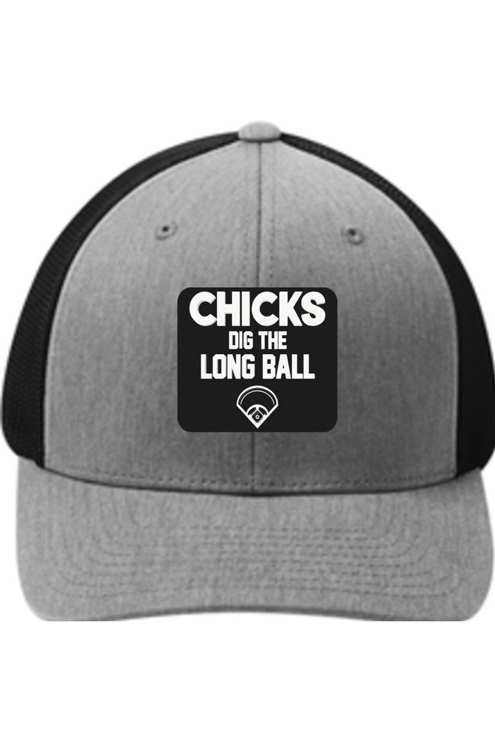 Chicks Dig the Long Ball - 3D Patch Trucker Hat