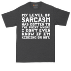 My Level of Sarcasm | Mens Tall T-Shirt