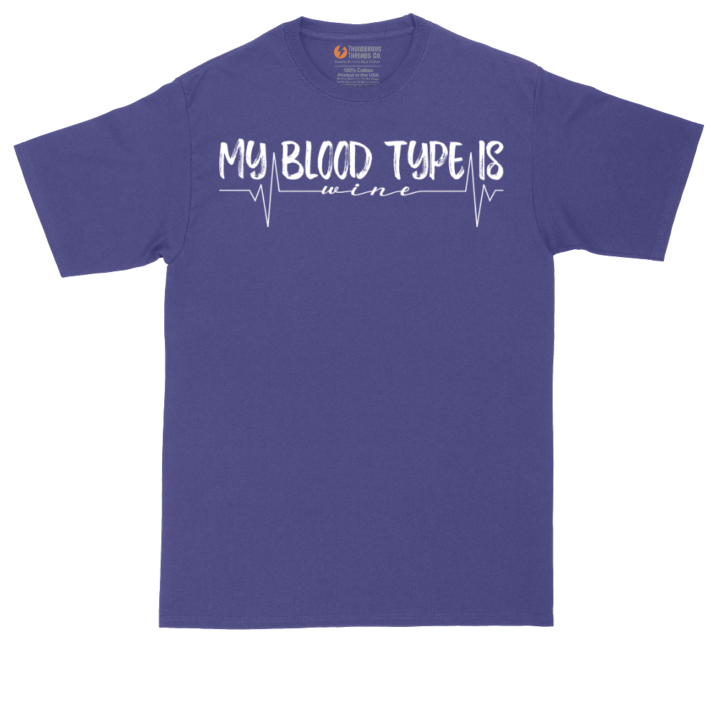 My Blood Type Is Wine | Mens Tall T-Shirt