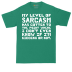 My Level of Sarcasm | Mens Tall T-Shirt