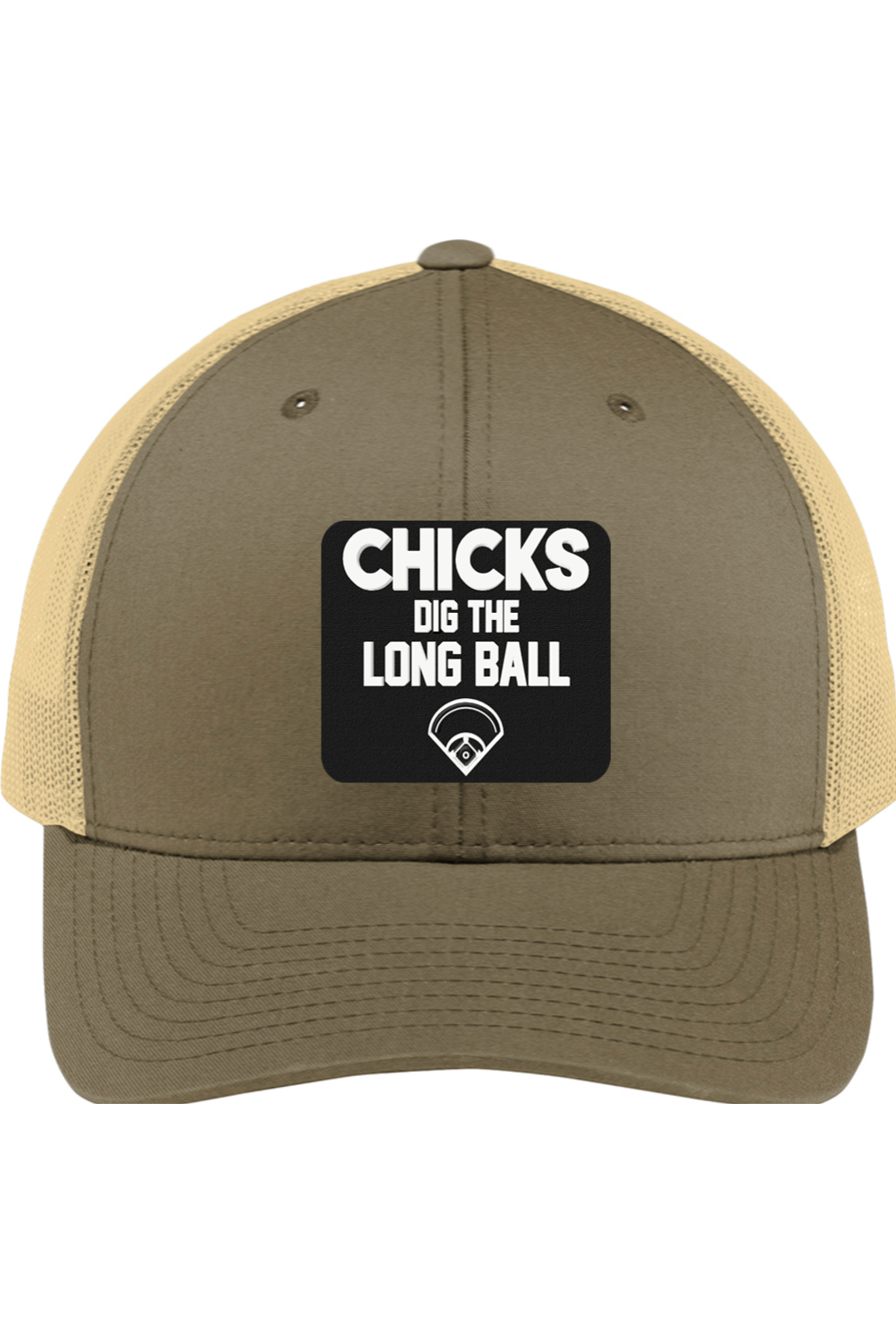 Chicks Dig the Long Ball - 3D Patch Trucker Hat