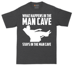 What Happens in the Man Cave Stays in the Man Cave | Mens Tall T-Shirt