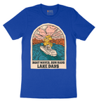 Boat Waves Sun Rays Lake Days - Mens T-Shirt - Sizes S - 6XL