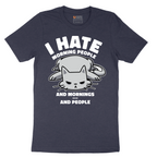I Hate Morning People and Mornings and People Cat Shirt - Mens T-Shirt - Sizes S - 6XL