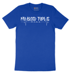My Blood Type is Wine - Mens T-Shirt - Sizes S - 6XL