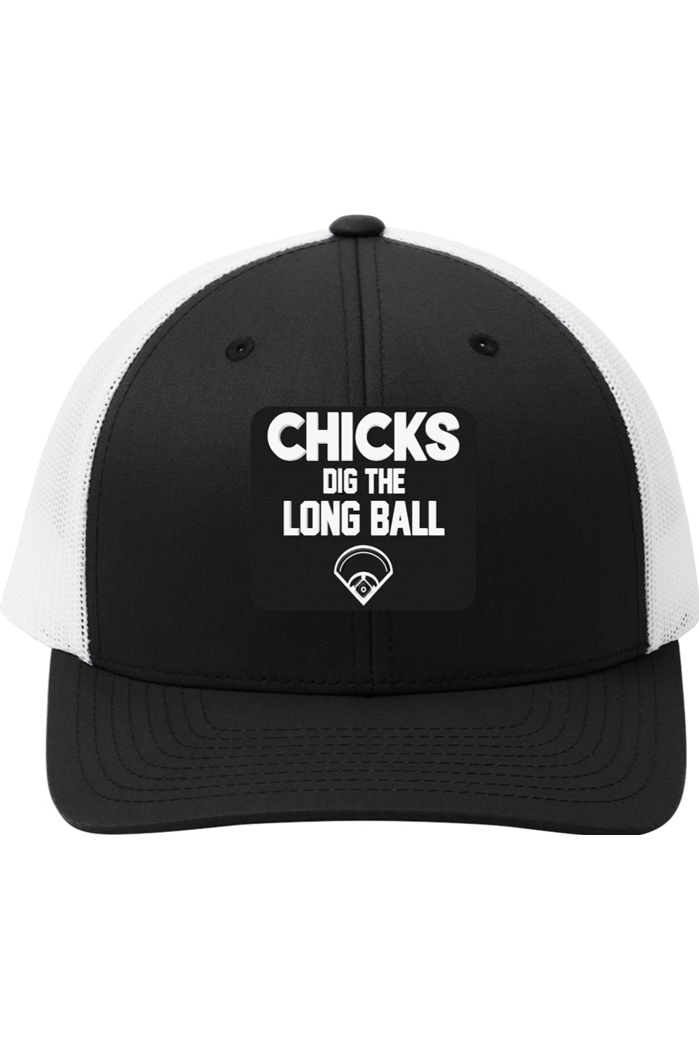 Chicks Dig the Long Ball - 3D Patch Trucker Hat