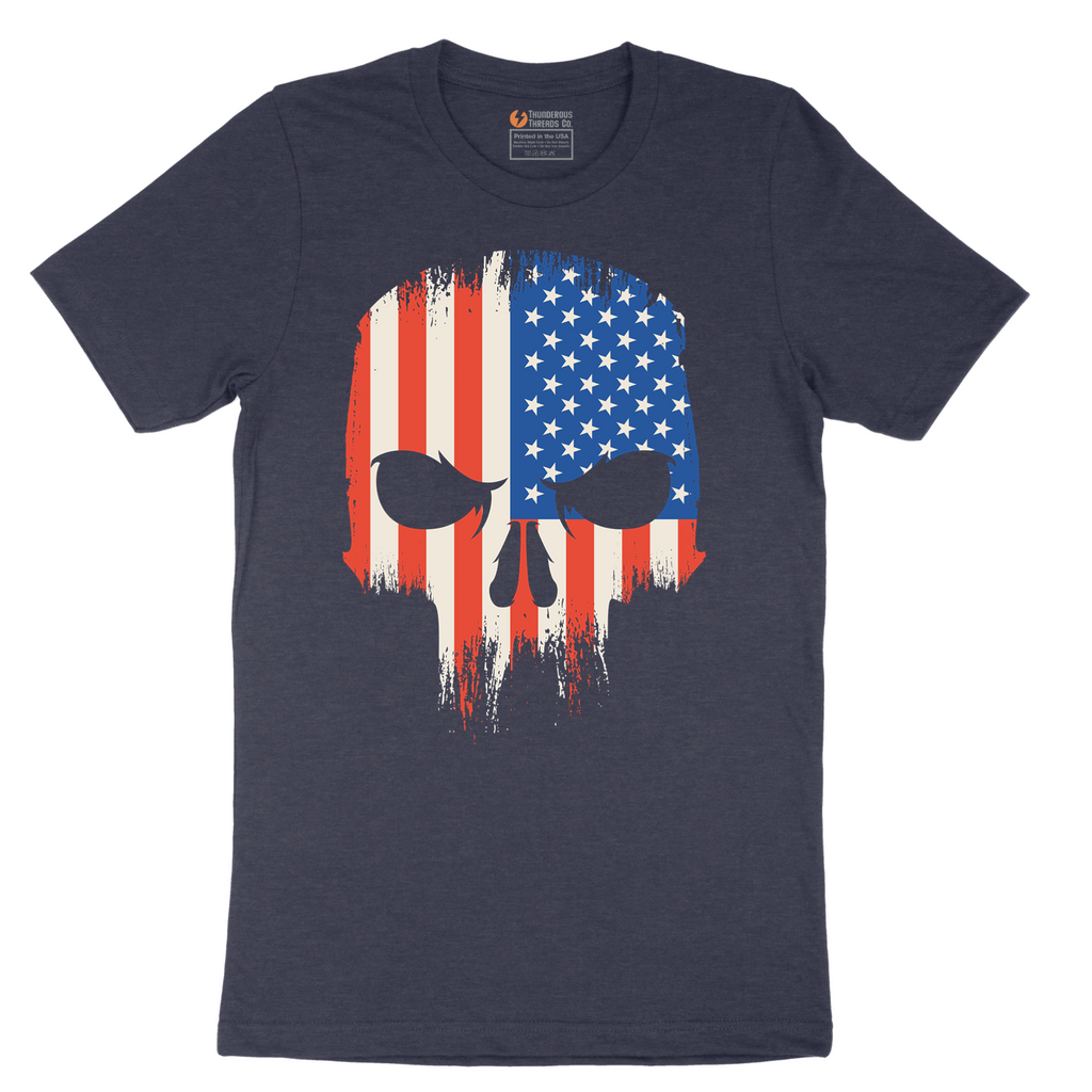 USA Skull - Mens T-Shirt - Sizes S - 6XL