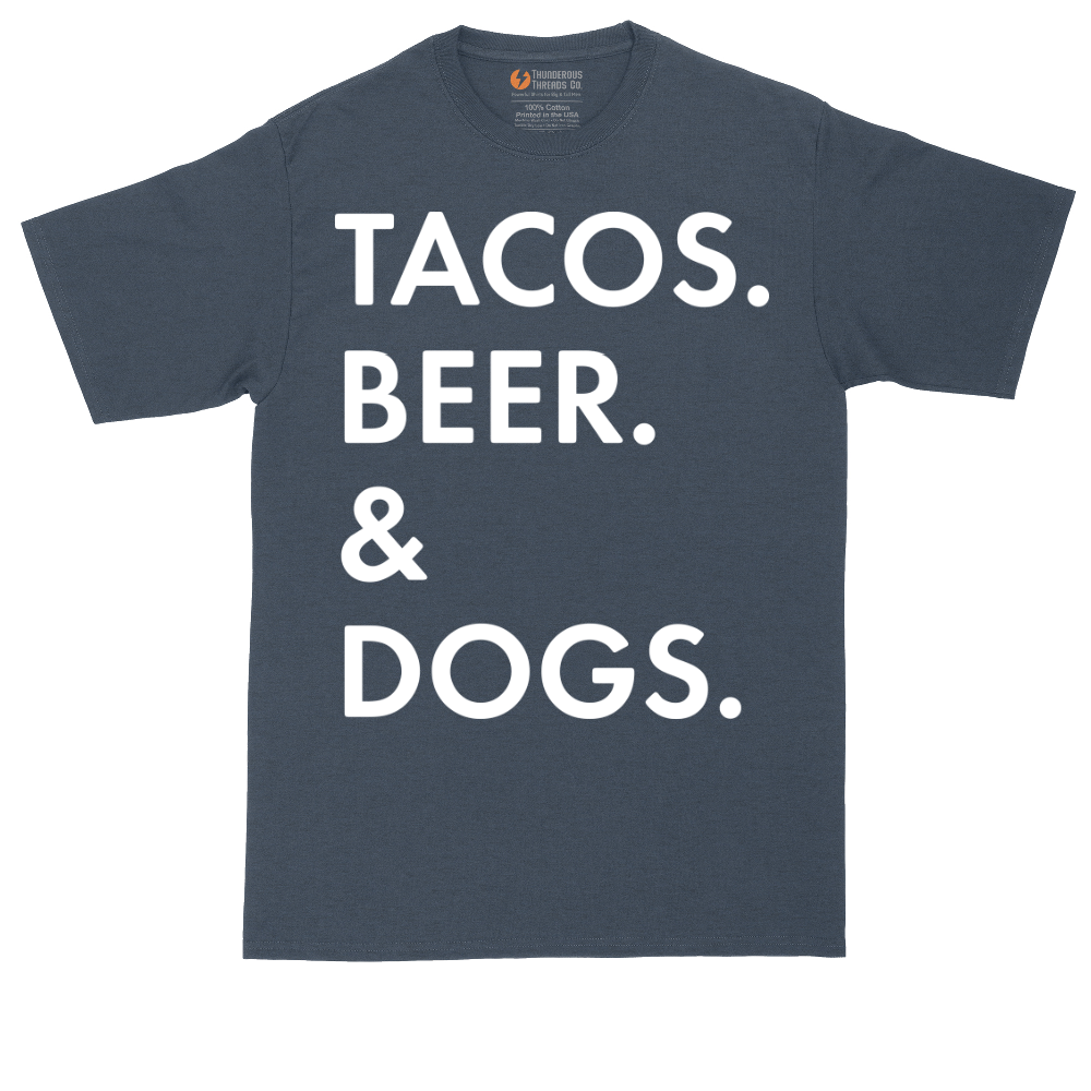 Tacos, Beer & Dogs | Mens Tall T-Shirt