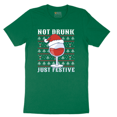 Not Drunk Just Festive - Mens T-Shirt - Sizes S - 6XL