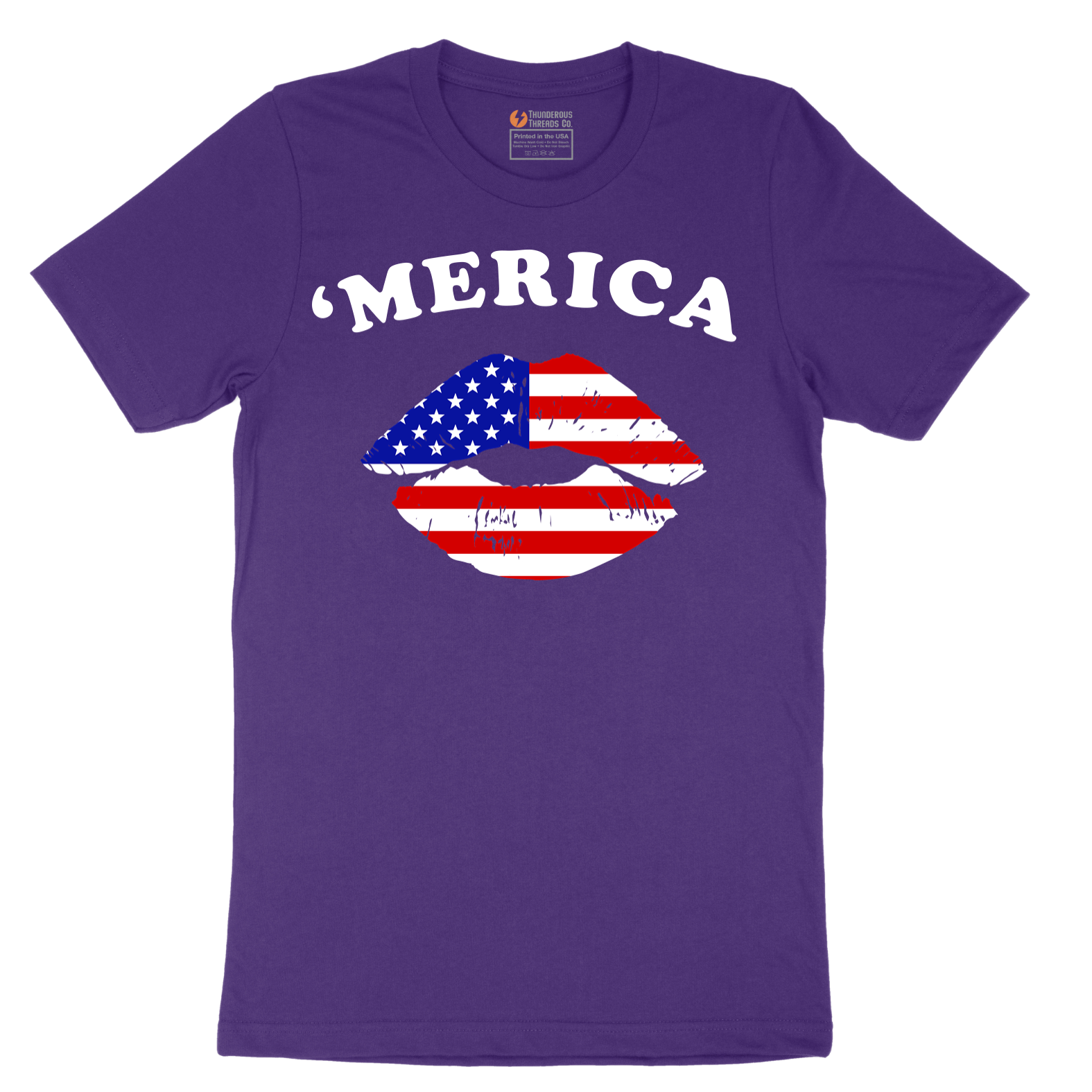 America Lips - Mens T-Shirt - Sizes S - 6XL