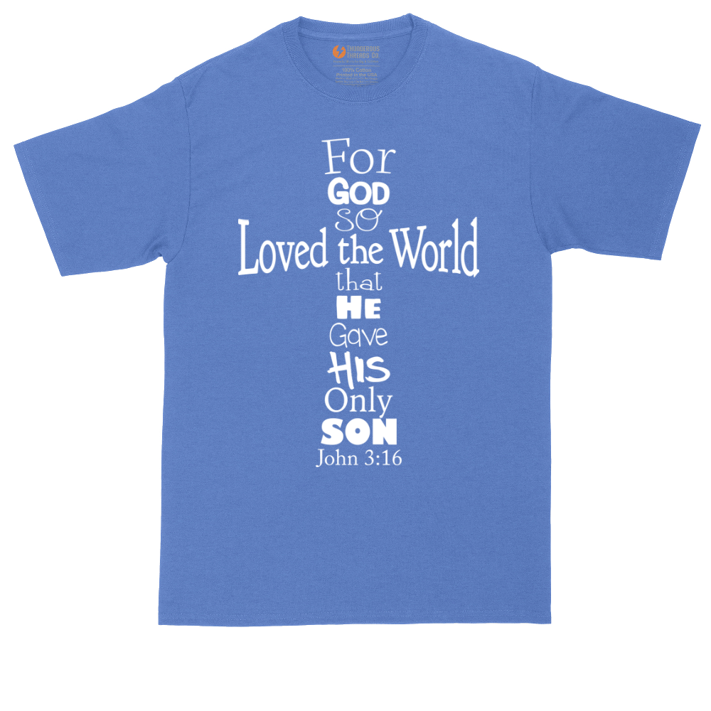 John 3:16 Cross | Mens Tall T-Shirt