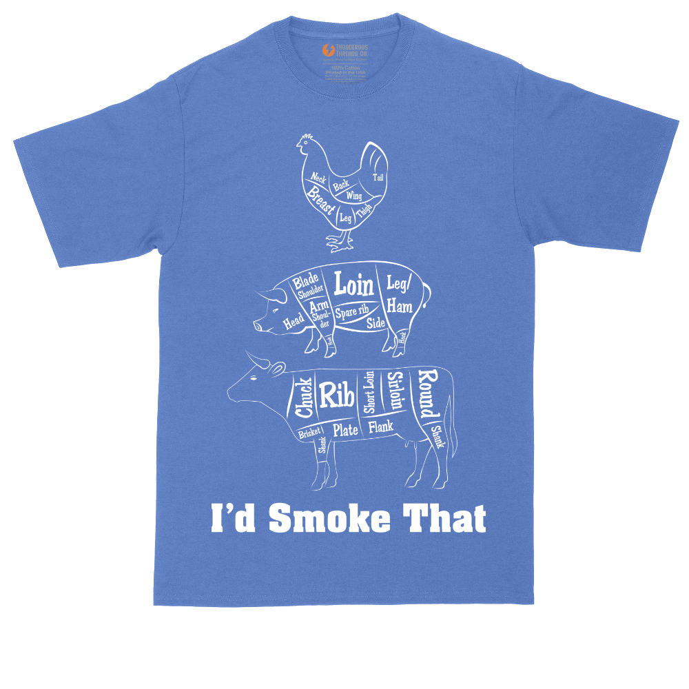 I'd Smoke That Meat Chart Version | Mens Tall T-Shirt