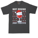 Not Drunk Just Festive | Mens Tall T-Shirt